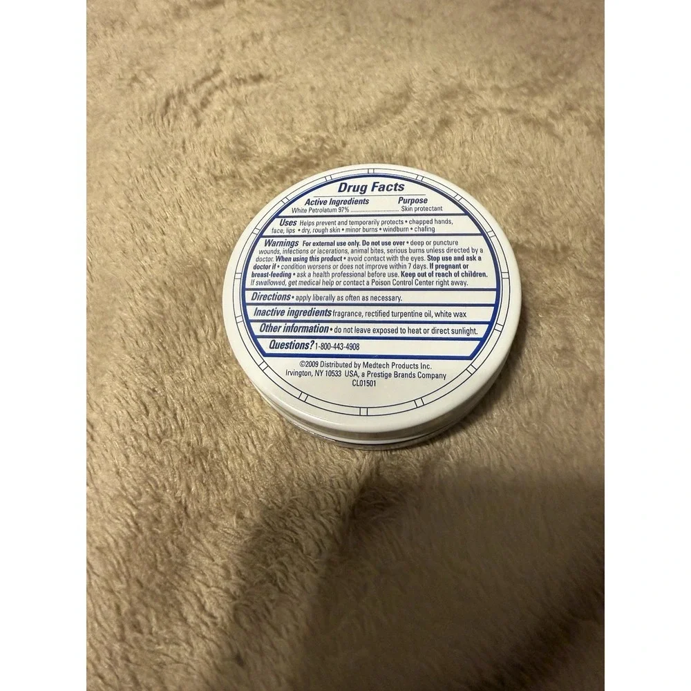 Cloverine Salve White Petrolatum Tin Box‎ Discontinued - 1 ounce NEW OLD STOCK